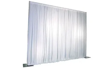 8' Tall White Pipe and Drape