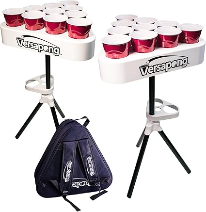 Portable Beer Pong Table/Tailgate Game with Backpack Carry Case and Balls